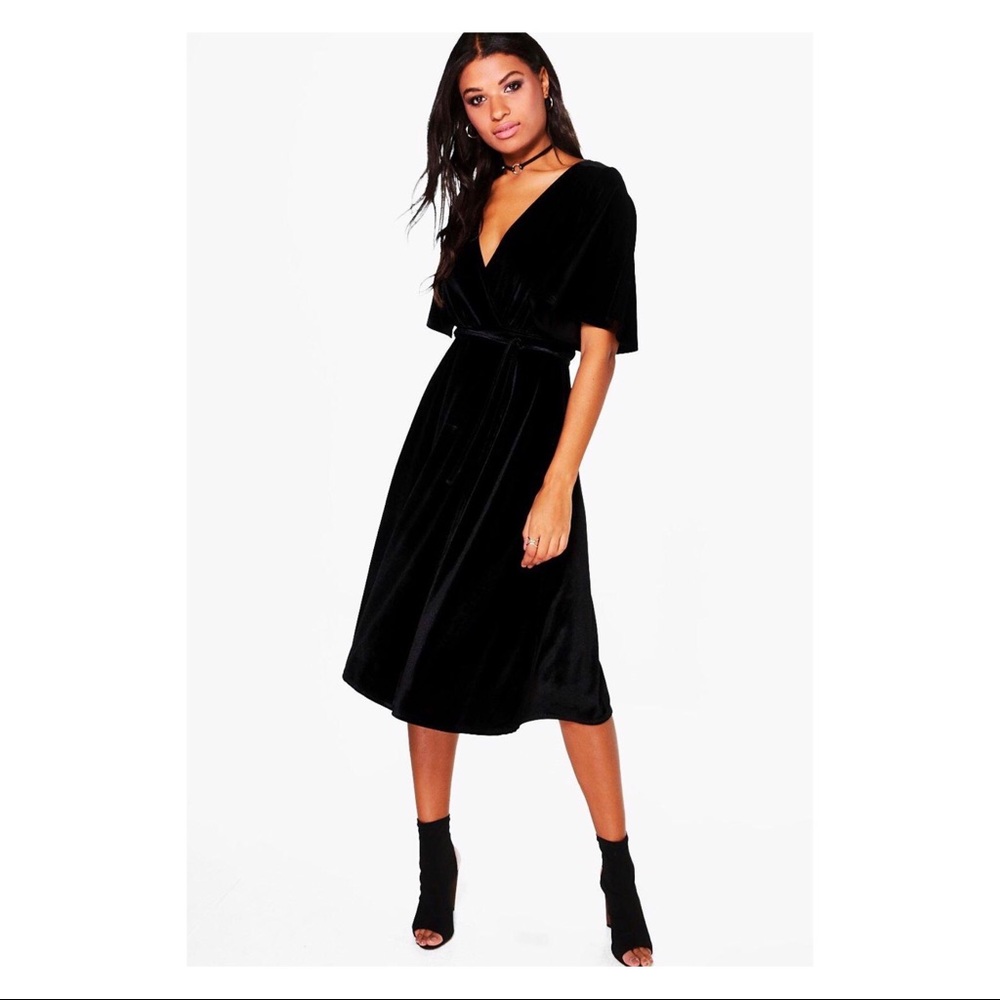 Velvet Wrap Dress